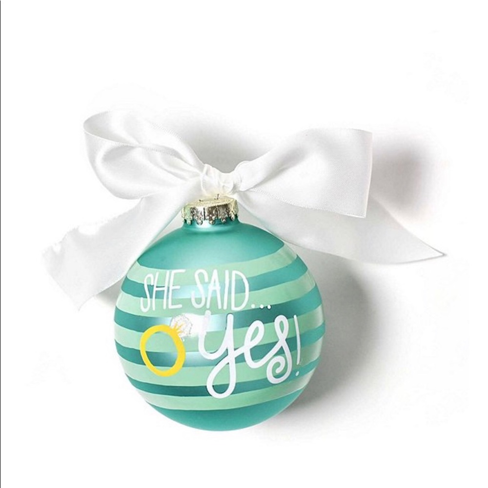 SOLD-Decorating/ Holiday just  engaged ornament